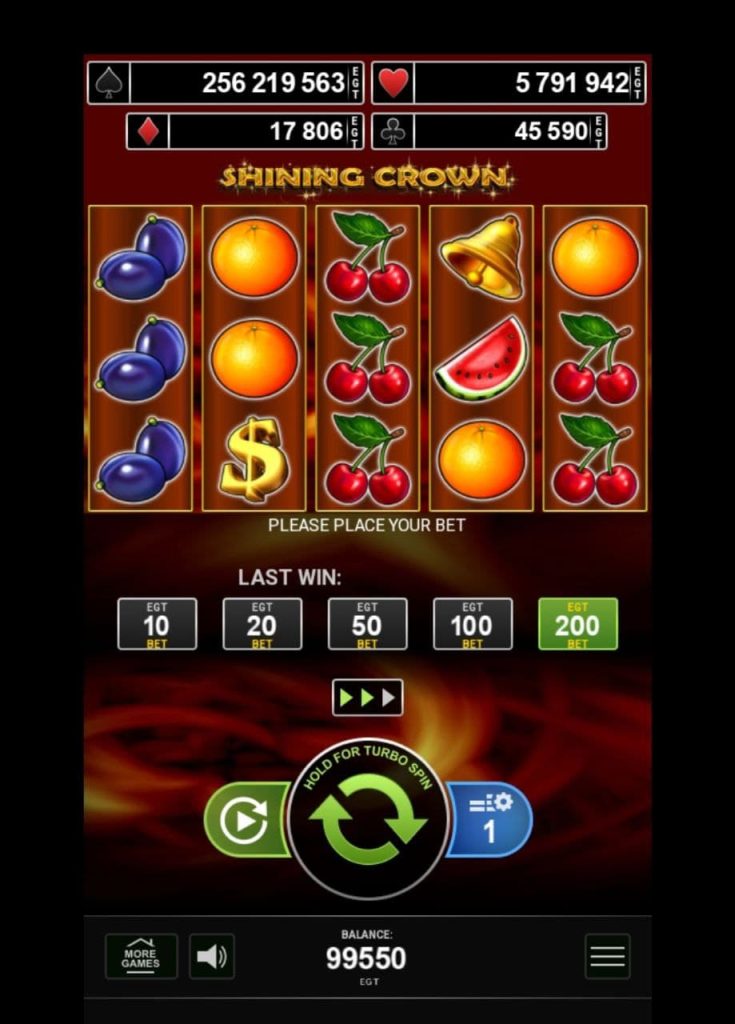 Shining Crown pe mobil