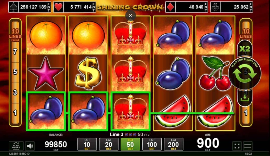 Shining Crown gameplay EGT